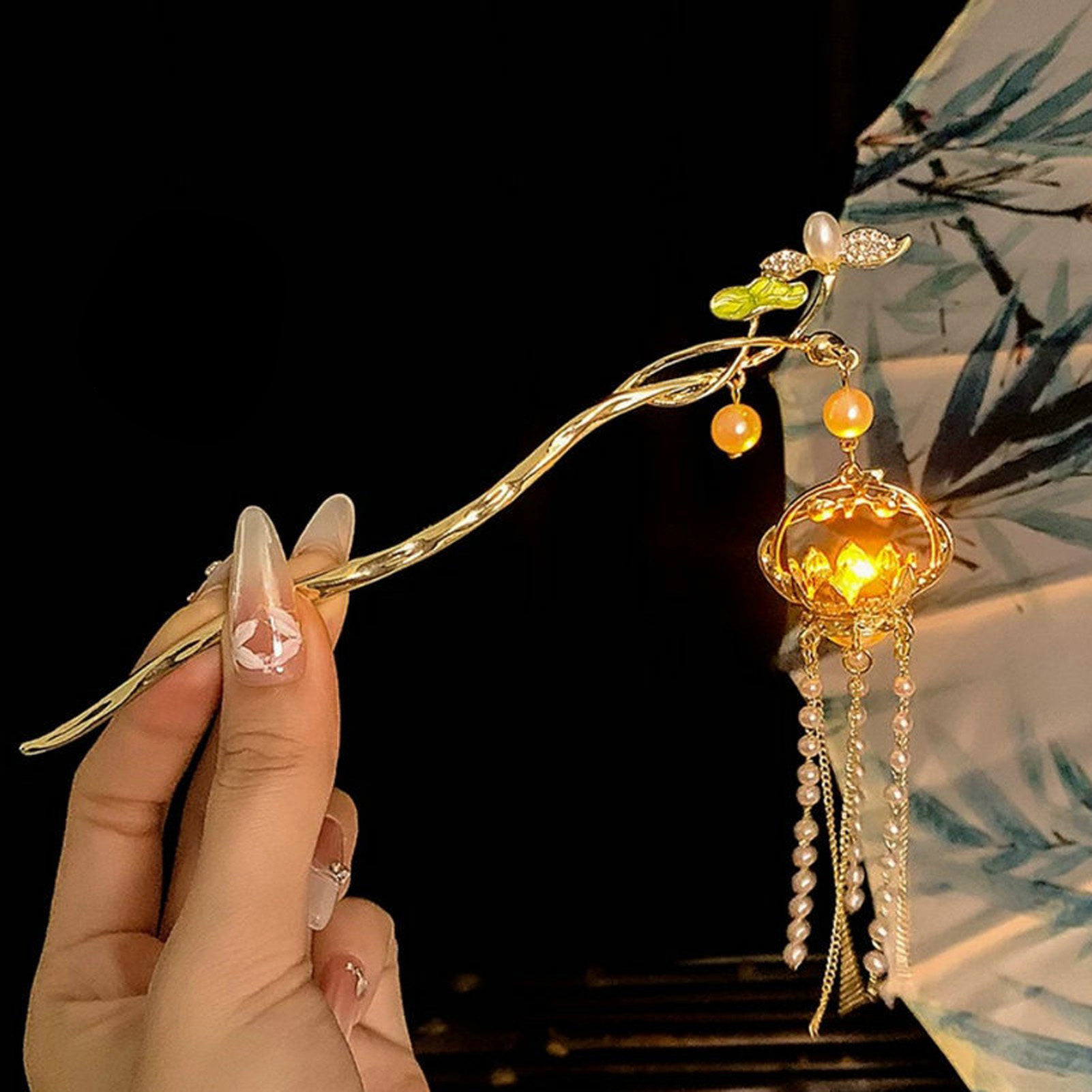 Luminous Flower Hairpin Exquis - đánh giá và giá Hanbok Hair Pin
