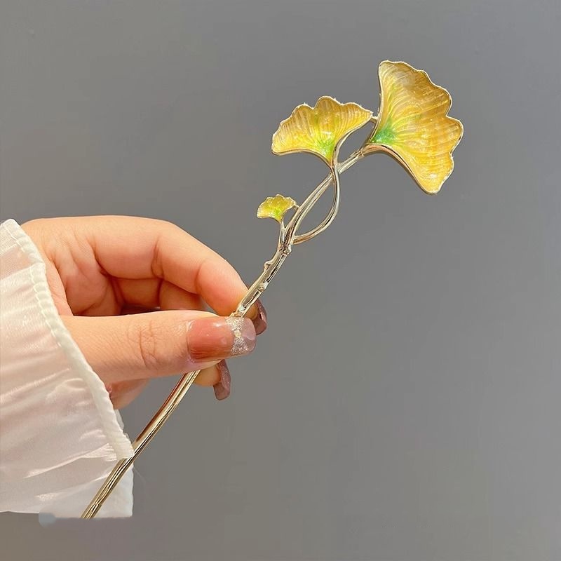 New Chinese-Style Ginkgo Leaf  - đánh giá và giá Hanbok Hair Pin