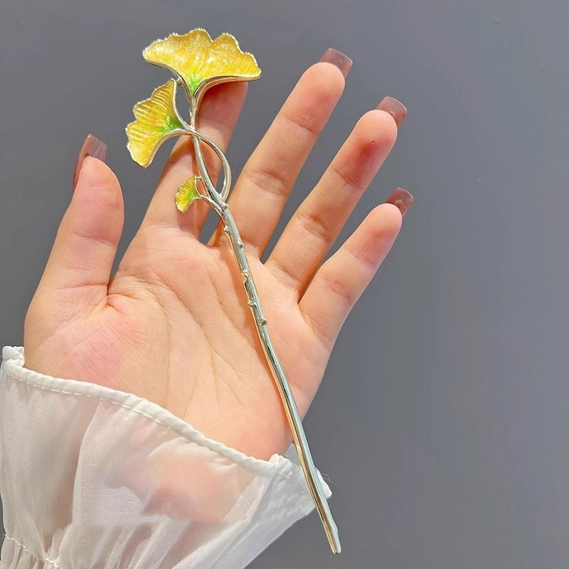 New Chinese-Style Ginkgo Leaf  - đánh giá và giá Hanbok Hair Pin