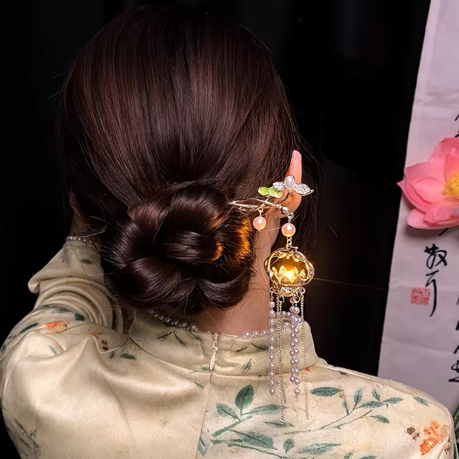 Luminous Flower Hairpin For Wo - đánh giá và giá Hanbok Hair Pin