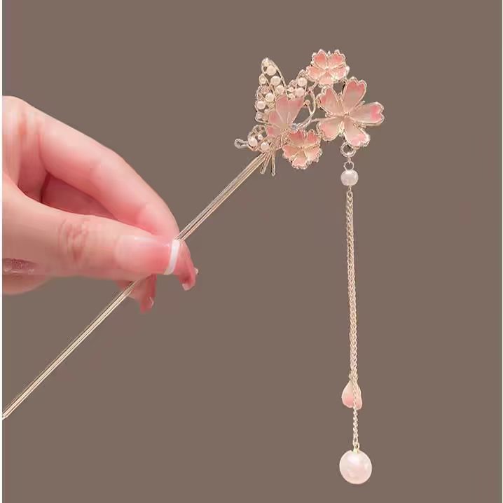Sakura Hairpin with a High-End - đánh giá và giá Hanbok Hair Pin