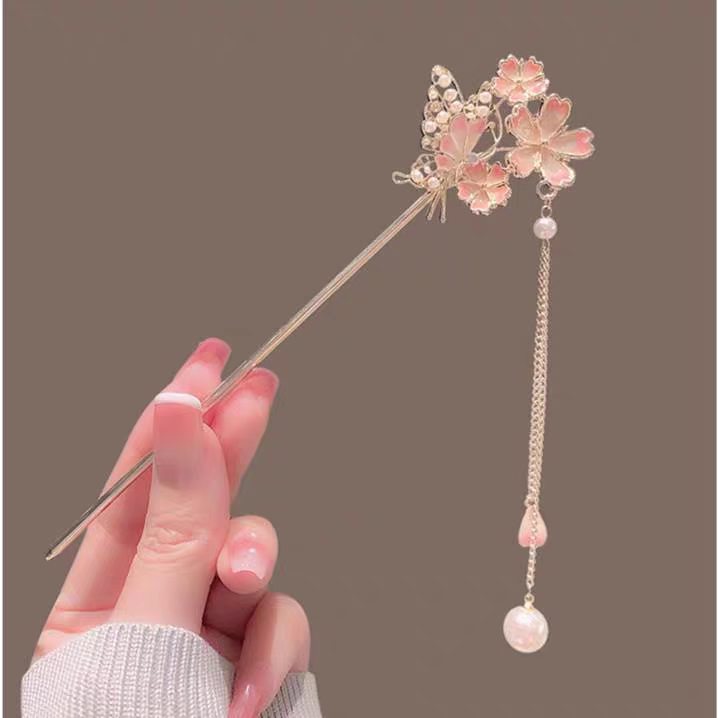 Sakura Hairpin with a High-End - đánh giá và giá Hanbok Hair Pin