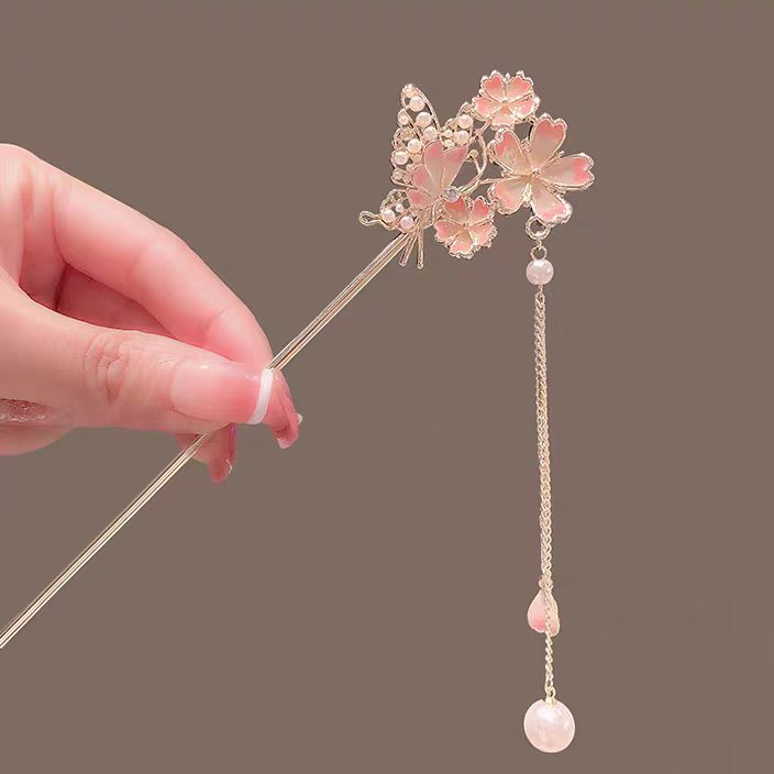 Sakura Hairpin with a High-End - đánh giá và giá Hanbok Hair Pin