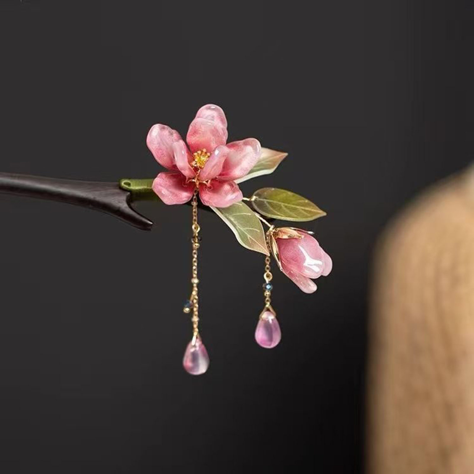 Floral Hair Stick Chinese Styl - đánh giá và giá Hanbok Hair Pin